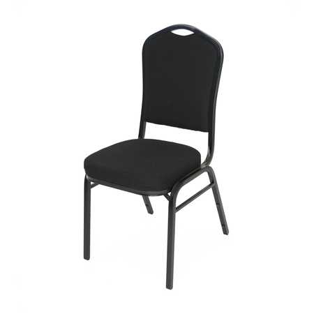 ATLAS COMMERCIAL PRODUCTS Crown Back Banquet Chair, Black CBC9BKFBKF